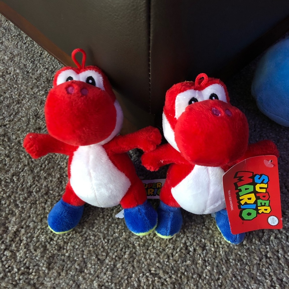Stuffed red yoshi